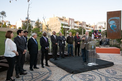 Inauguração da escultura de Alda Lara em Oeiras