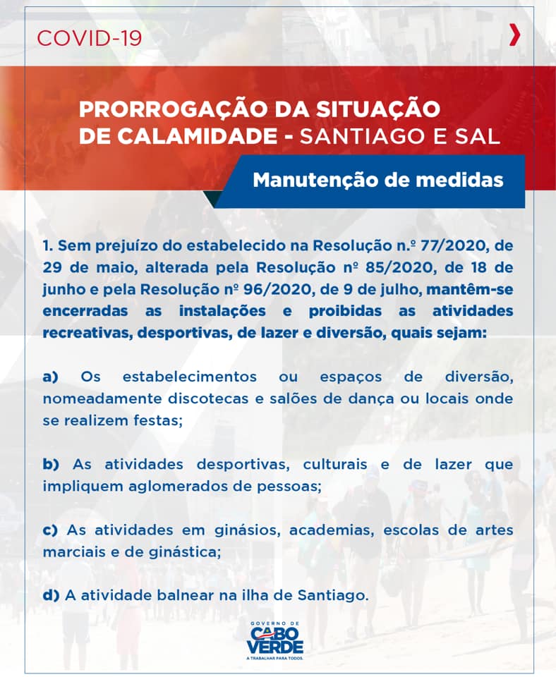 Cabo Verde - Situação de calamidade Santiago e Sal