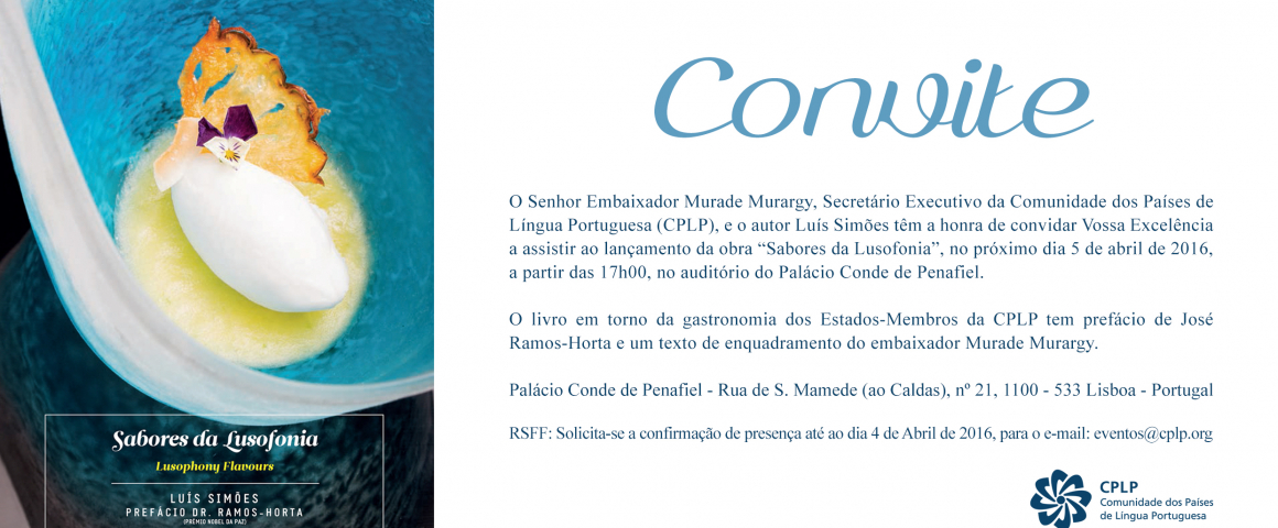 Lançamento da obra “Sabores da Lusofonia”