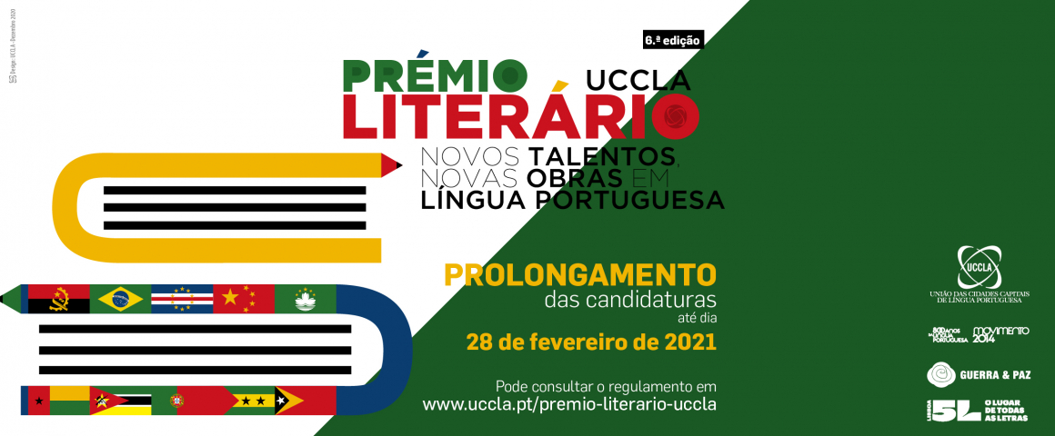 Prémio Literário UCCLA - Prolongamento do prazo de candidaturas até 28 de Fevereiro de 2021