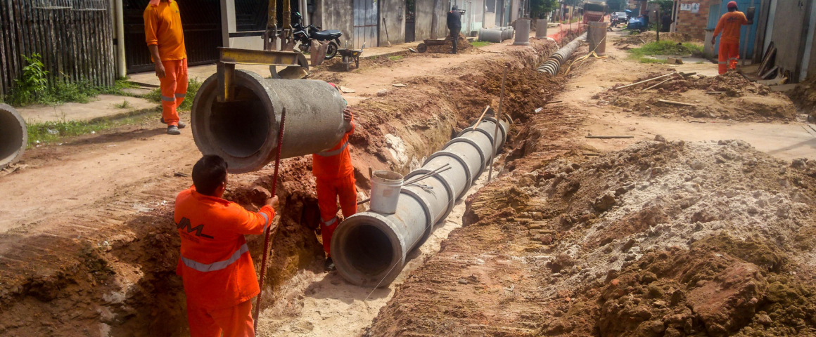 Diversos bairros de Belém recebem obras de drenagem