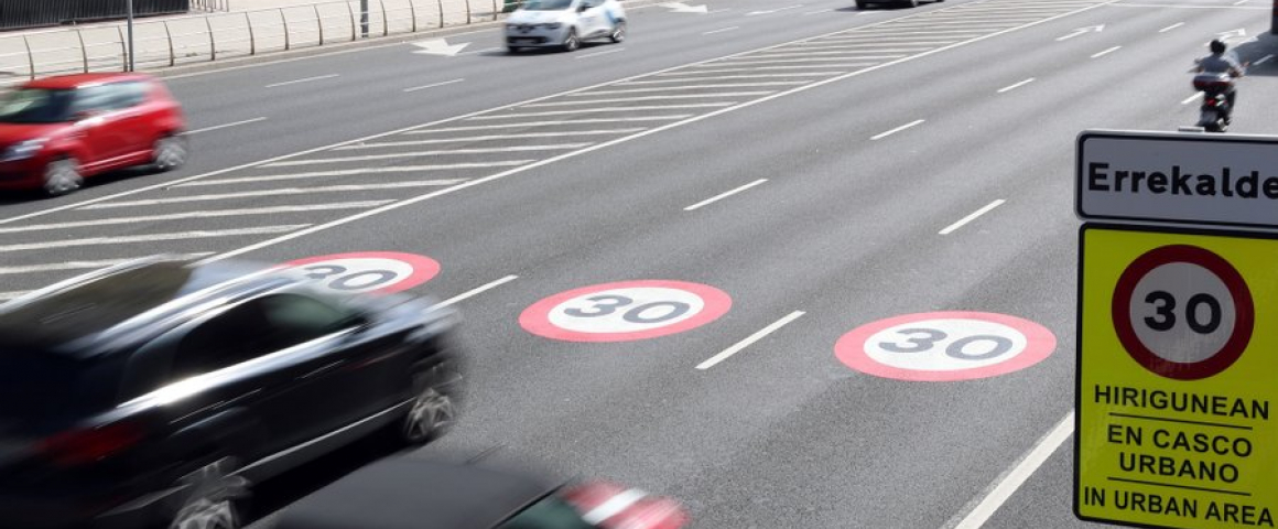Diminuição do limite de velocidade das vias urbanas espanholas