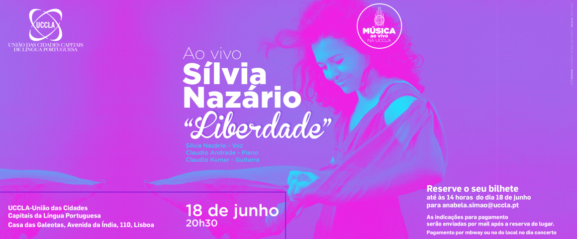 Sílvia Nazário ao vivo no palco da UCCLA