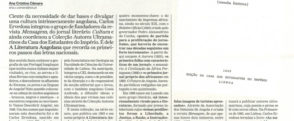 O arqueólogo das letras - Carlos Ervedosa