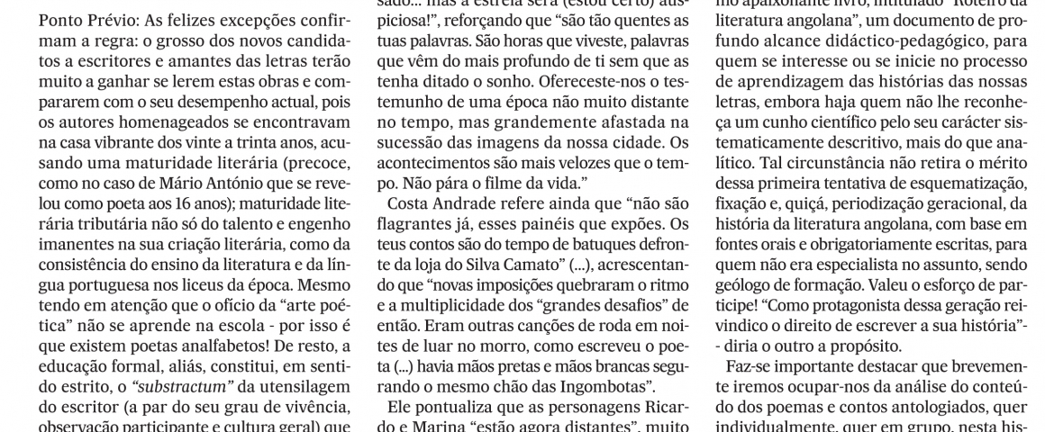 Relíquias da literatura angolana reeditadas pela UCCLA