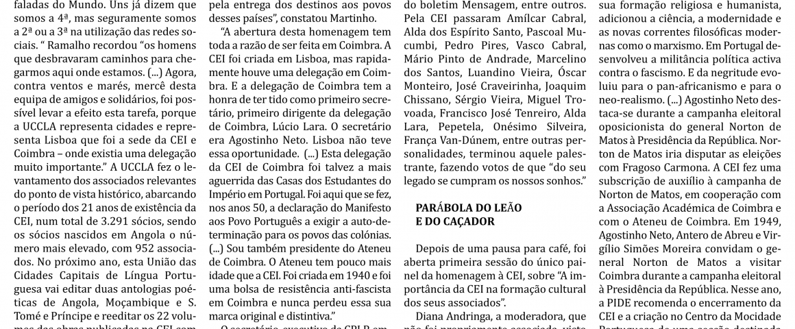 Casa dos Estudantes do Império | 1944-1965 - A permanente Utopia da solidariedade