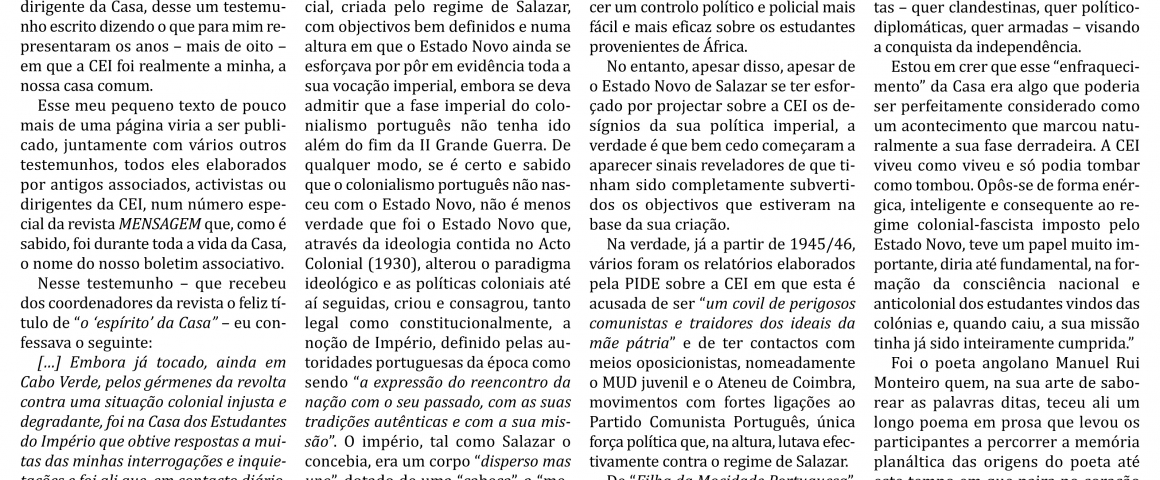 Casa dos Estudantes do Império | 1944-1965 - A permanente Utopia da solidariedade