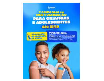 Salvador inicia campanha de multivacinação para crianças e adolescentes
