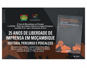 UCCLA acolhe lançamento de livro sobre a liberdade de imprensa em Moçambique