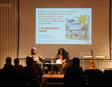 UCCLA acolheu lançamento do livro “Gotas - Desde a terra até às nuvens” de Adela Figueroa Panisse
