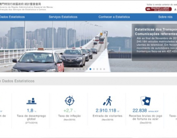Serviços de Estatística e Censos de Macau têm nova página eletrónica