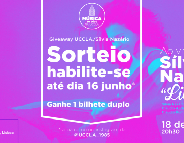 Música ao vivo na UCCLA com Sílvia Nazário - Sorteio Giveaway UCCLA/Sílvia Nazário