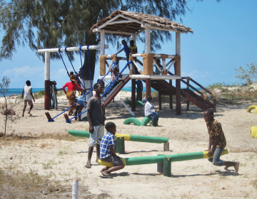 Parque infantil na Ilha de Moçambique