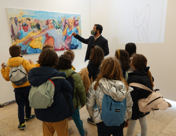 Visita do Colégio Piloto Diese à exposição “de Dentro e Fora - Coletiva de Artistas de Cabo Verde”