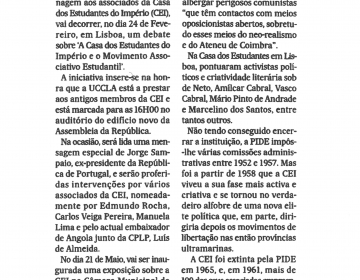 UCCLA apostada em não deixar morrer memória da Casa dos Estudantes do Império