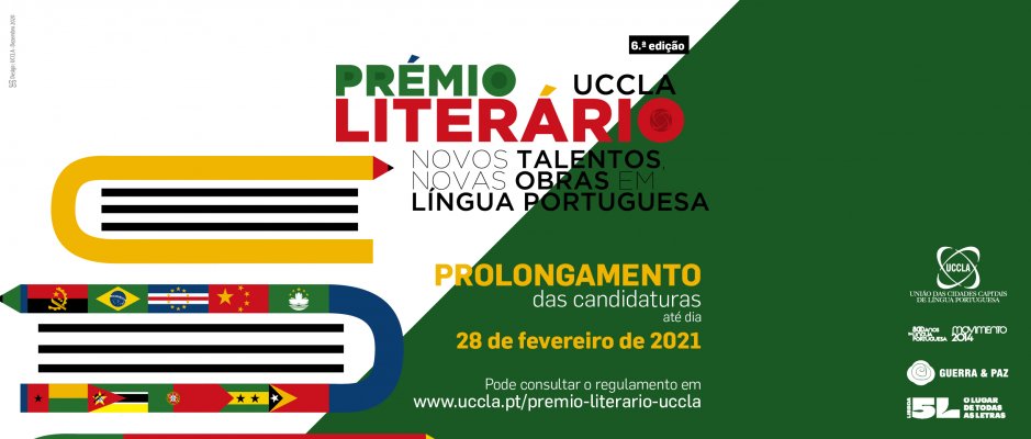 Prémio Literário UCCLA - Prolongamento do prazo de candidaturas até 28 de Fevereiro de 2021