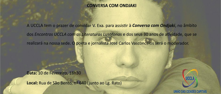 Encontro com as Literaturas Lusófonas - UCCLA recebe Ondjaki 