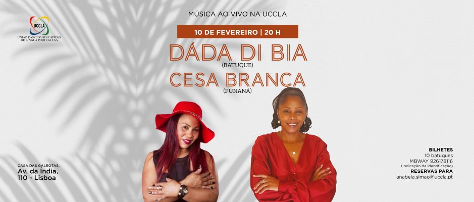 Música ao vivo na UCCLA com Dáda Di Bia e Cesa Branca