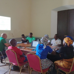 Encontro com técnicos de cobrança na Ilha de Moçambique