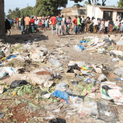Sociedade apoia na recolha de lixo na cidade da Beira