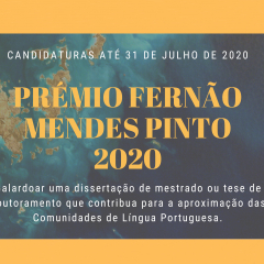 AULP abre candidaturas ao Prémio Fernão Mendes Pinto 2020