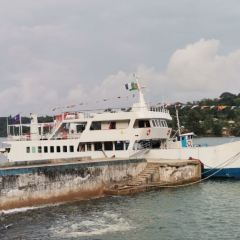 Viagem inaugural do novo navio que liga São Tomé e o Príncipe
